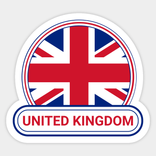 United Kingdom Country Badge - United Kingdom Flag Sticker